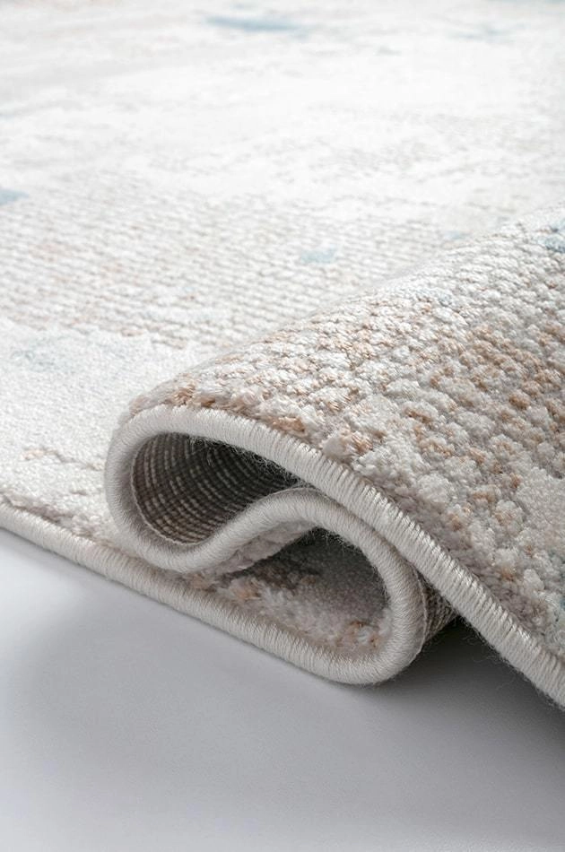 Craft 8603 P Beyaz, Mavi Halı - Bahariye Halı