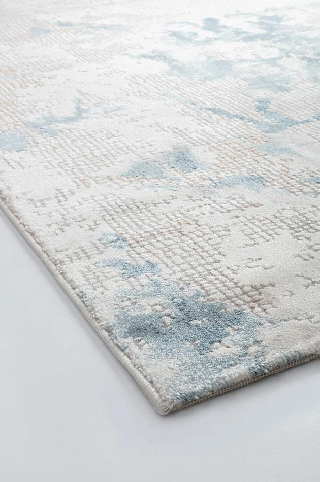 Craft 8603 P Beyaz, Mavi Halı - Bahariye Halı