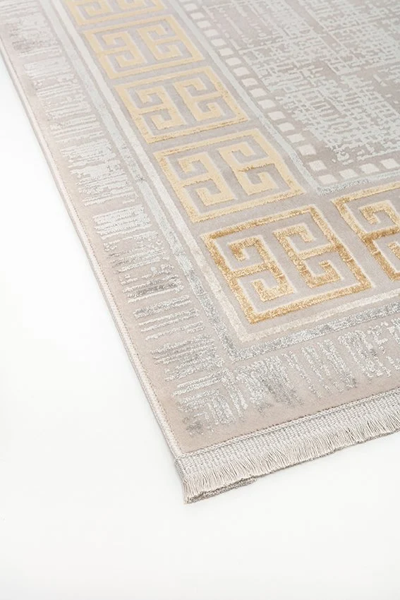 Deep A908 R Gri, Gold Püsküllü Halı