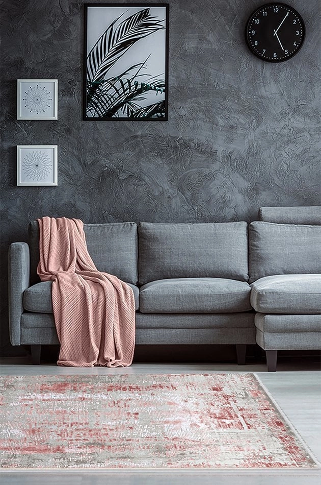 DENİZ 8961 R GRİ - PEMBE BEYAZ EL DUGUMLU