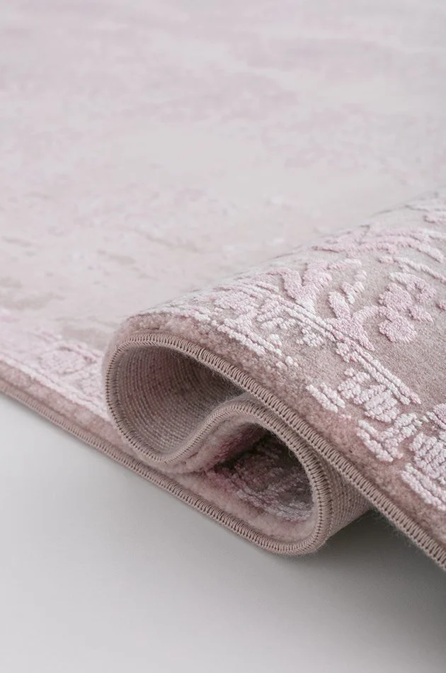 Deniz 8968 R Gri, Pembe Püsküllü Halı