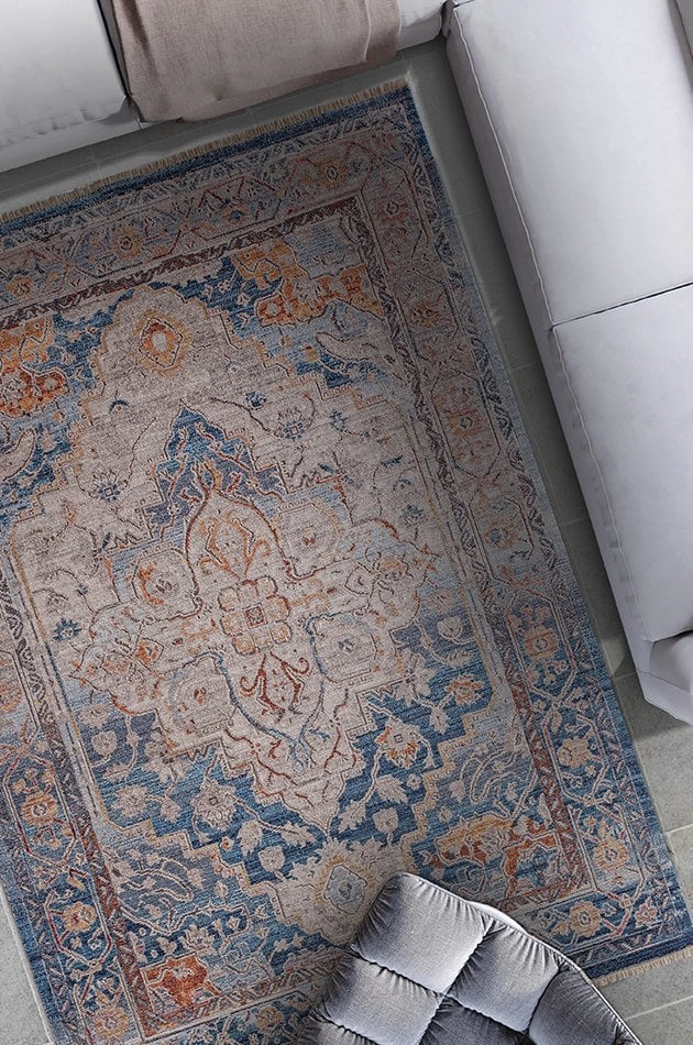 Loda 5690 R Bej, Krem, Kendinden Püsküllü Halı